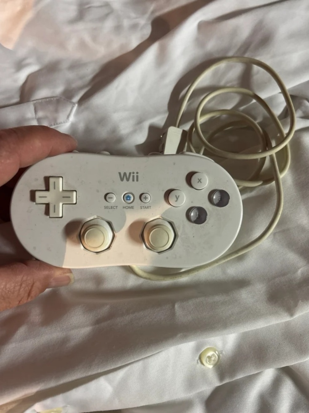 Official Nintendo Wii Classic Video Game Controller White RVL-005 OEM WORKS